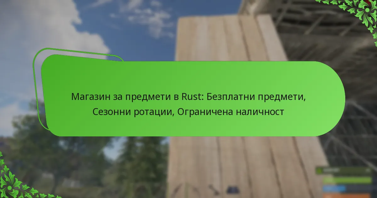 Магазин за предмети в Rust: Безплатни предмети, Сезонни ротации, Ограничена наличност