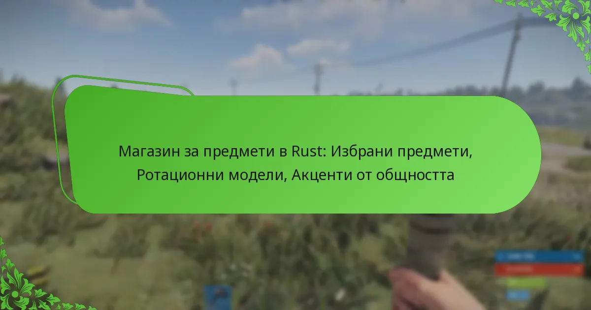 Магазин за предмети в Rust: Избрани предмети, Ротационни модели, Акценти от общността