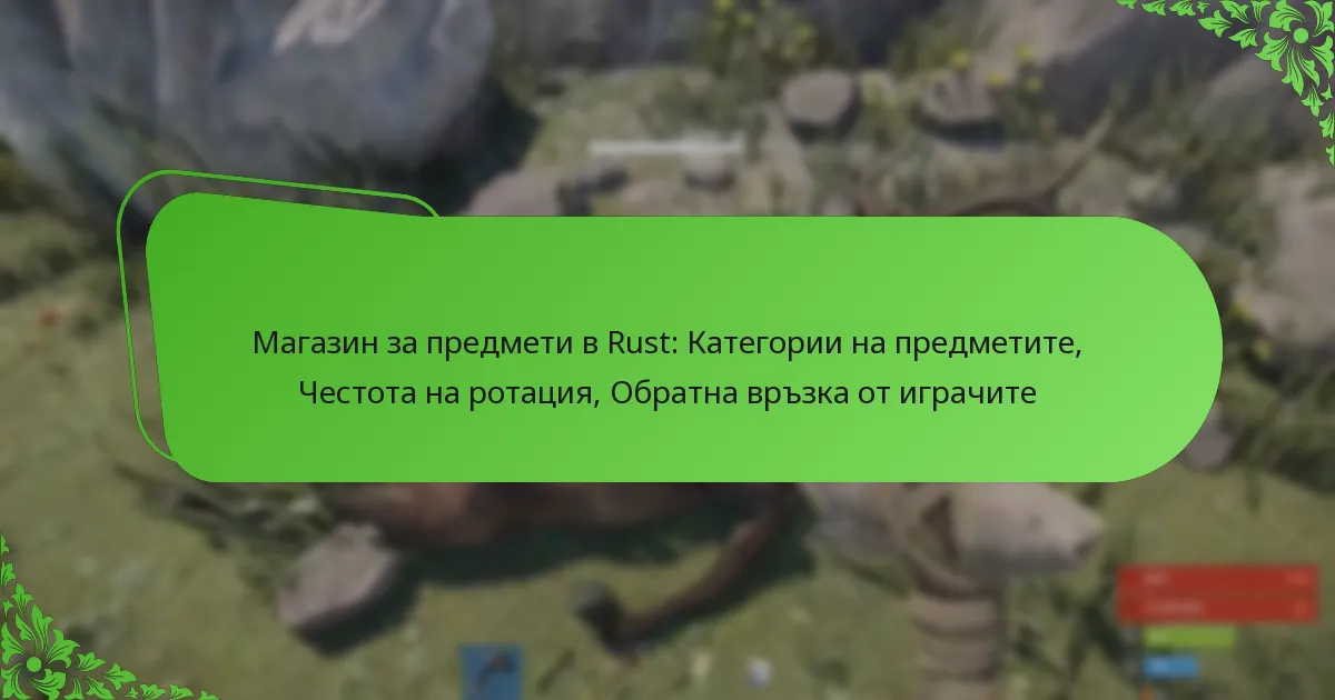 Магазин за предмети в Rust: Категории на предметите, Честота на ротация, Обратна връзка от играчите