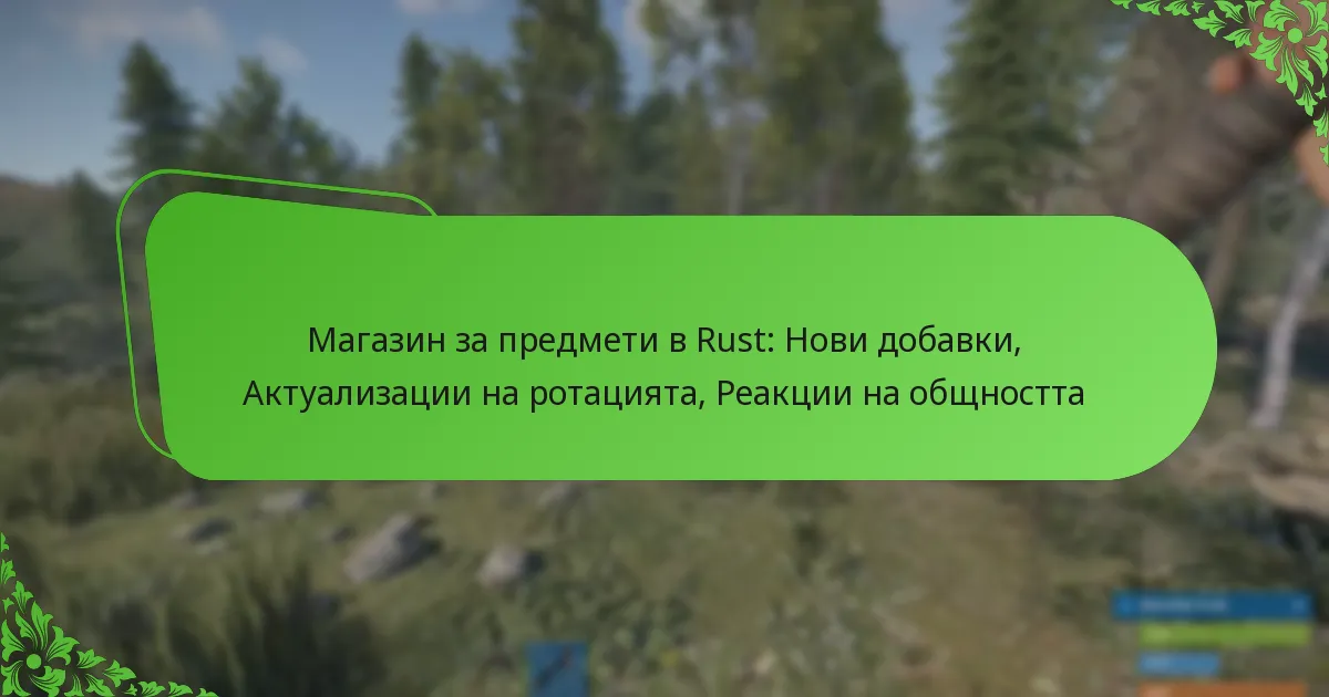 Магазин за предмети в Rust: Нови добавки, Актуализации на ротацията, Реакции на общността