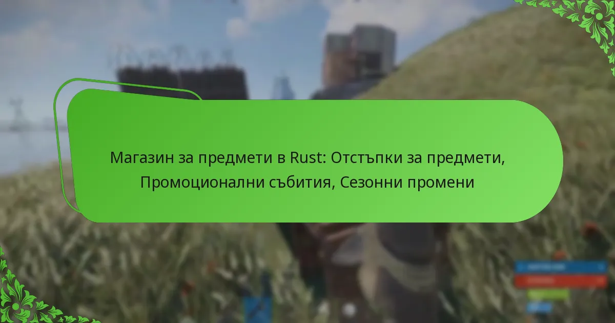 Магазин за предмети в Rust: Отстъпки за предмети, Промоционални събития, Сезонни промени