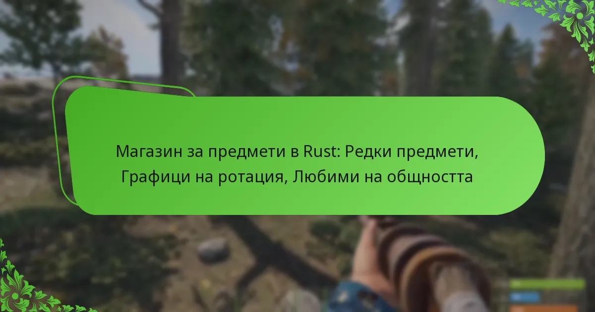 Магазин за предмети в Rust: Редки предмети, Графици на ротация, Любими на общността