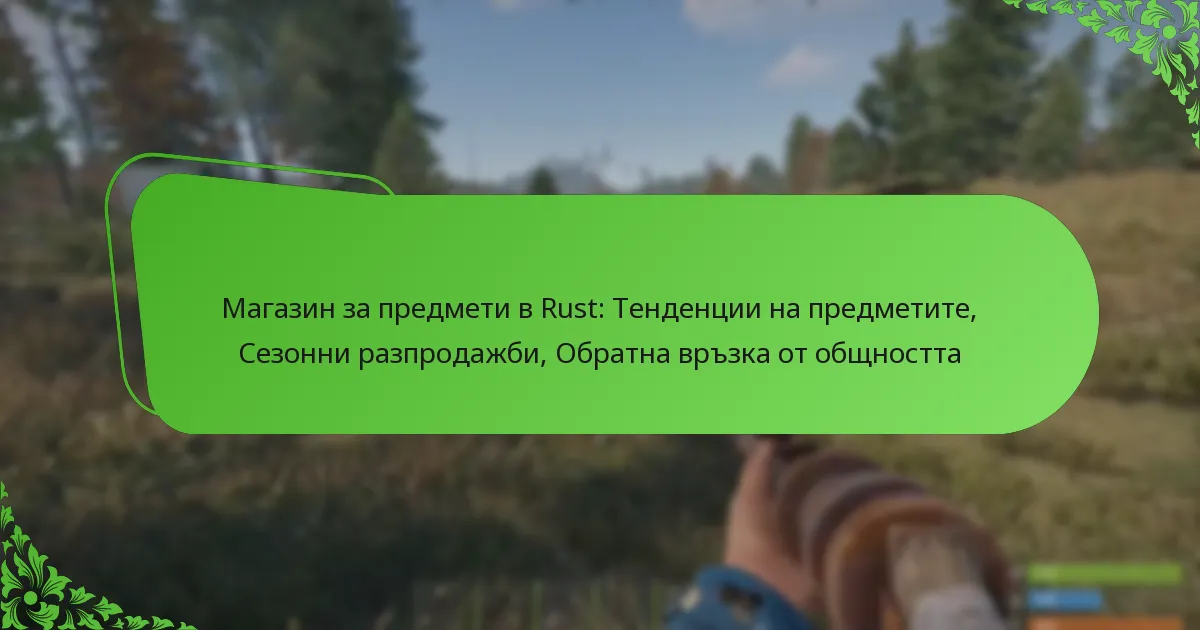 Магазин за предмети в Rust: Тенденции на предметите, Сезонни разпродажби, Обратна връзка от общността