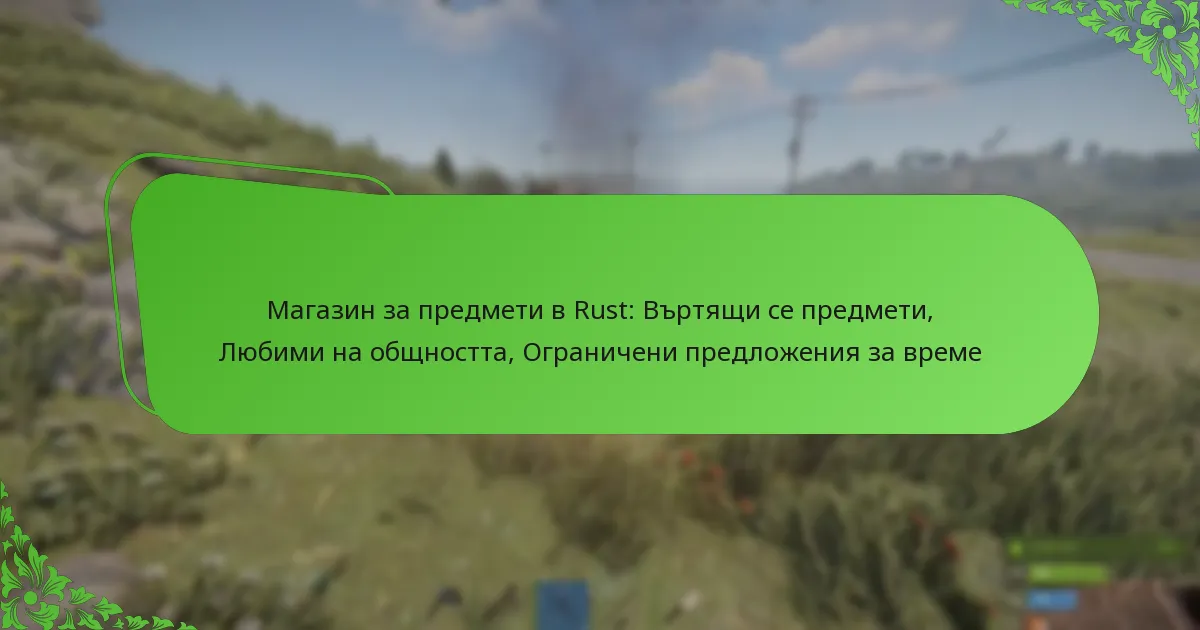 Магазин за предмети в Rust: Въртящи се предмети, Любими на общността, Ограничени предложения за време