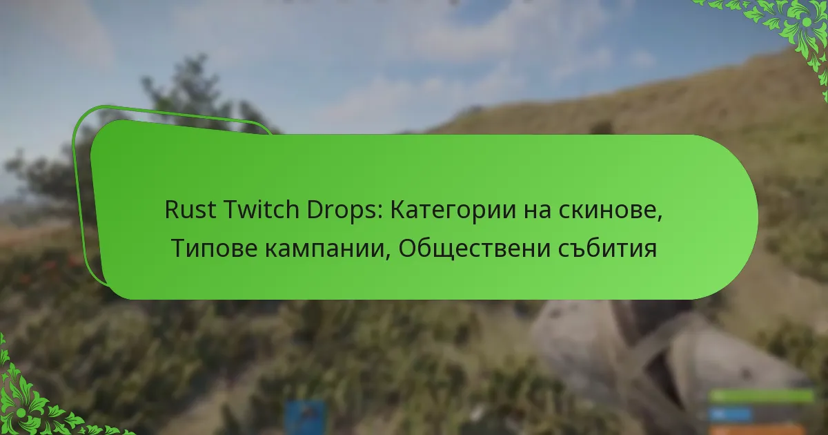 Rust Twitch Drops: Категории на скинове, Типове кампании, Обществени събития