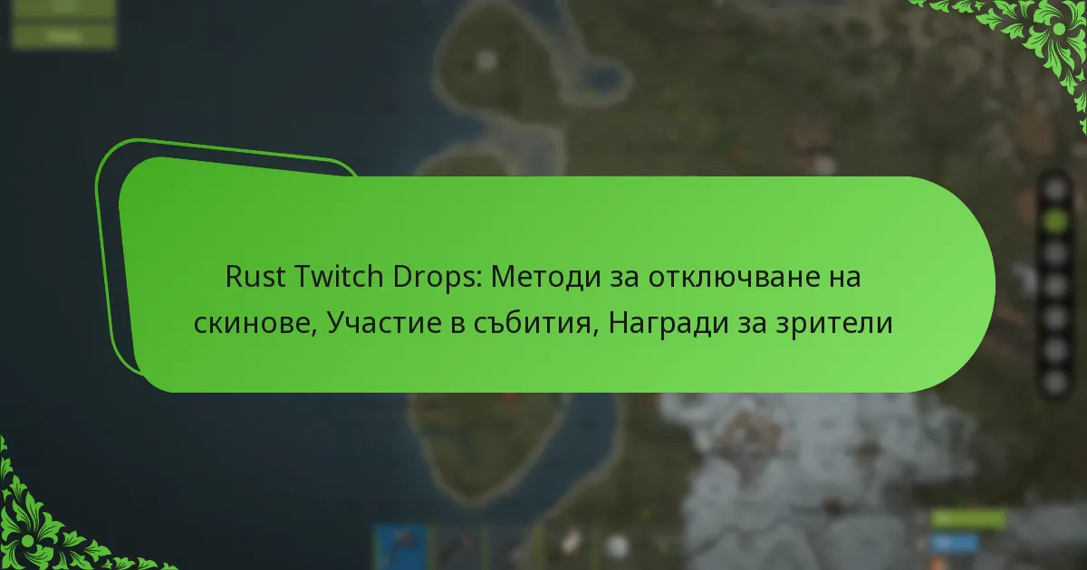 Rust Twitch Drops: Методи за отключване на скинове, Участие в събития, Награди за зрители