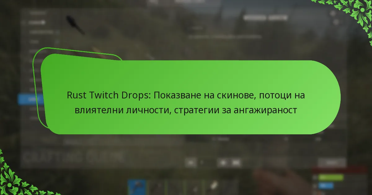 Rust Twitch Drops: Показване на скинове, потоци на влиятелни личности, стратегии за ангажираност