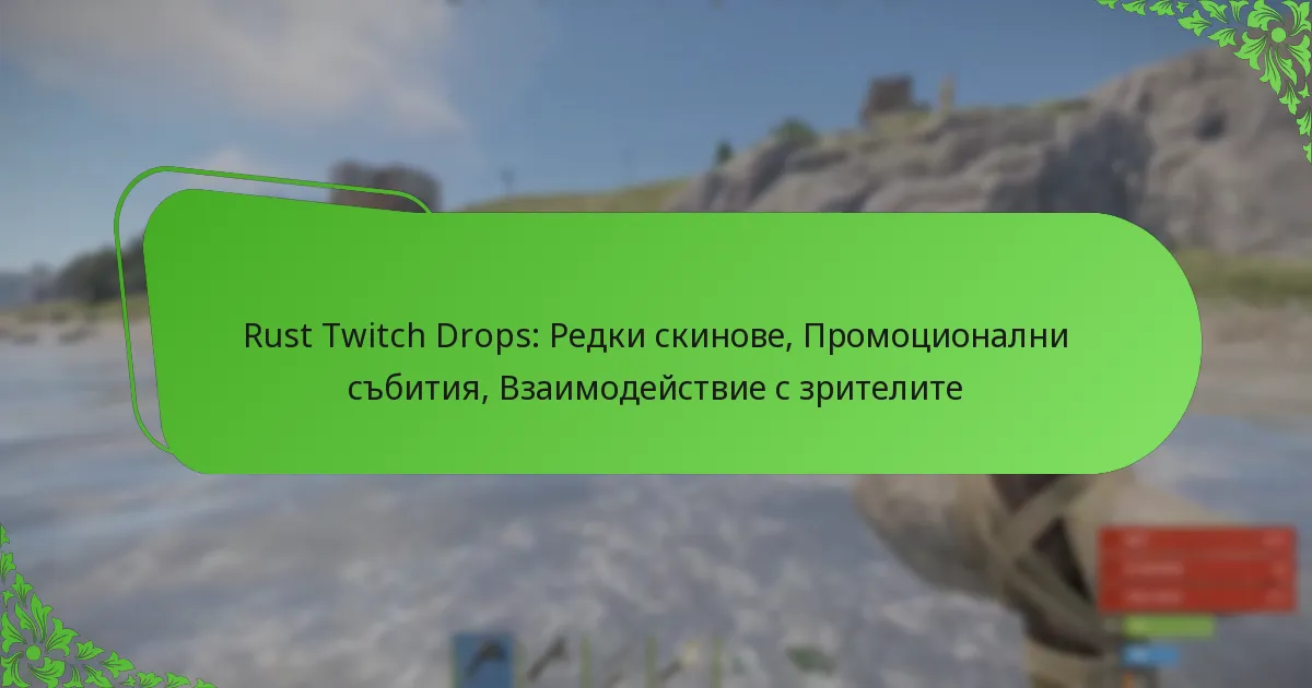 Rust Twitch Drops: Редки скинове, Промоционални събития, Взаимодействие с зрителите