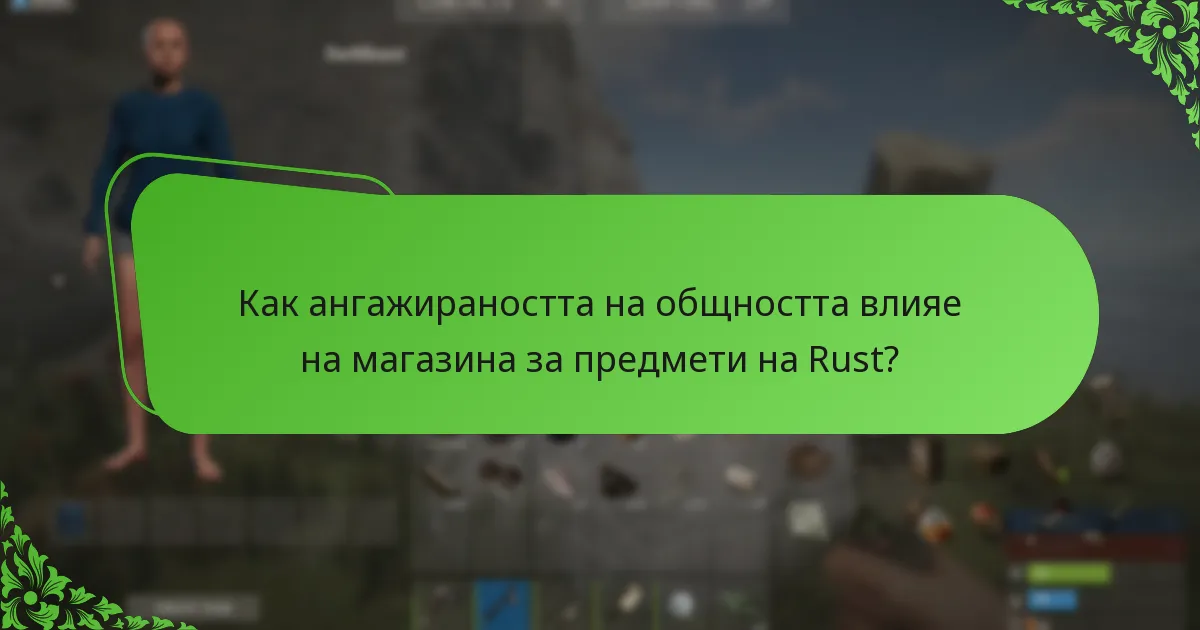 Как ангажираността на общността влияе на магазина за предмети на Rust?