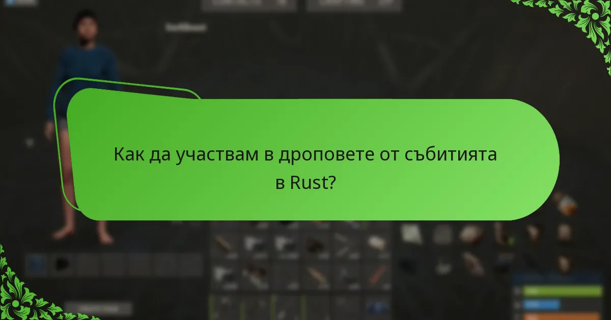 Как да участвам в дроповете от събитията в Rust?