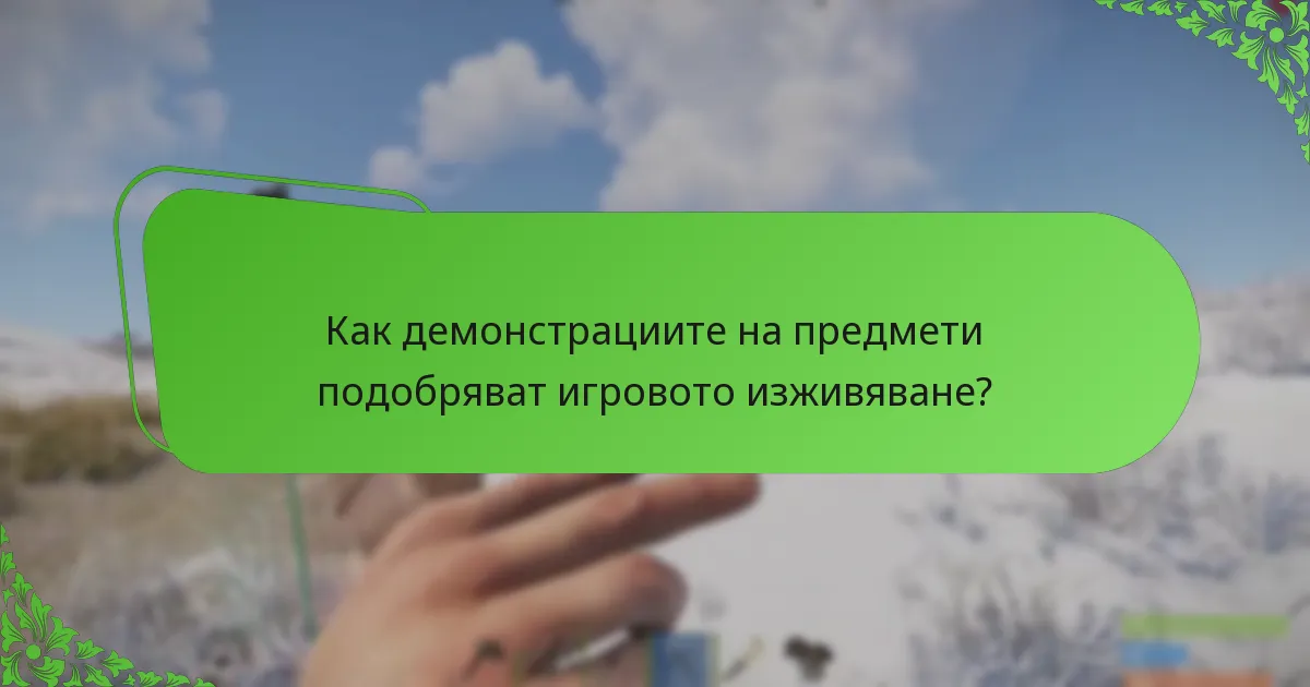 Как демонстрациите на предмети подобряват игровото изживяване?