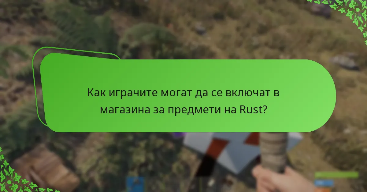 Как играчите могат да се включат в магазина за предмети на Rust?