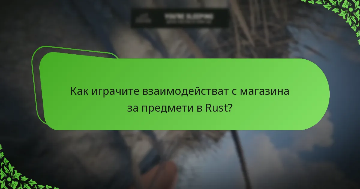 Как играчите взаимодействат с магазина за предмети в Rust?