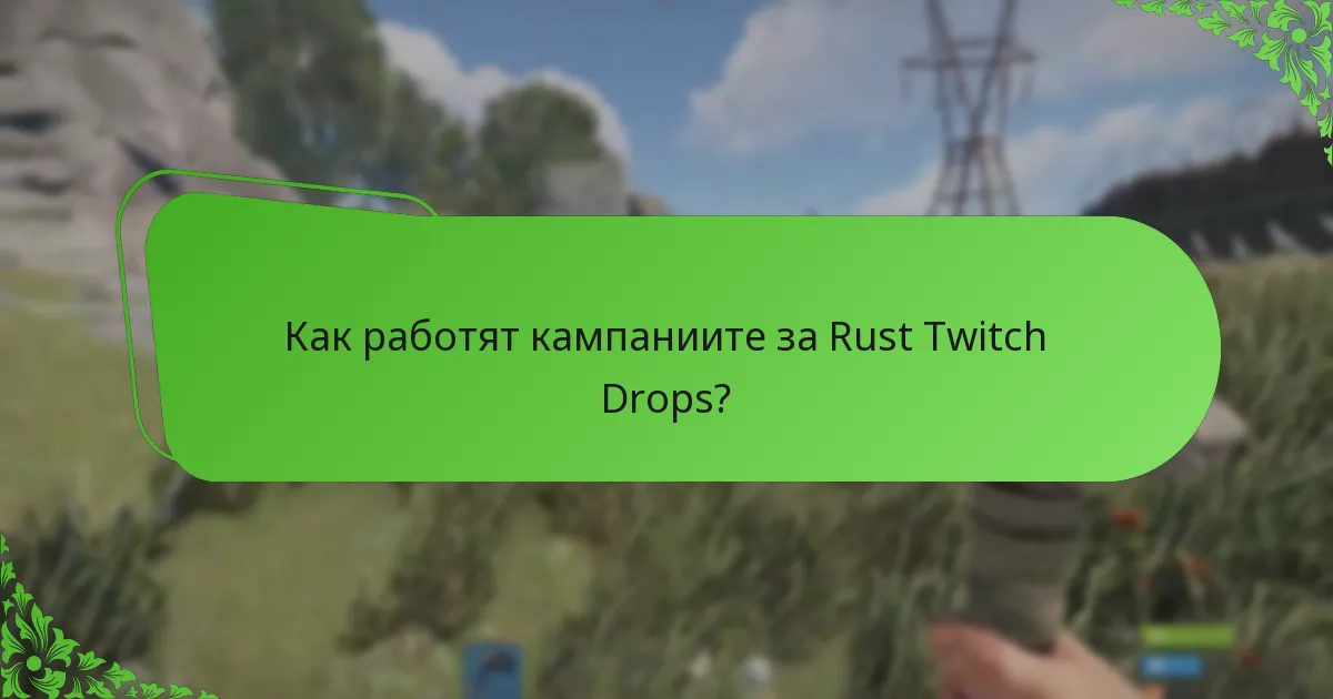 Как работят кампаниите за Rust Twitch Drops?