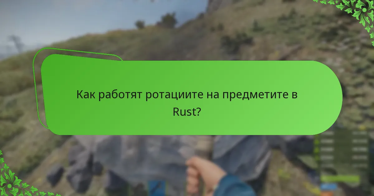Как работят ротациите на предметите в Rust?