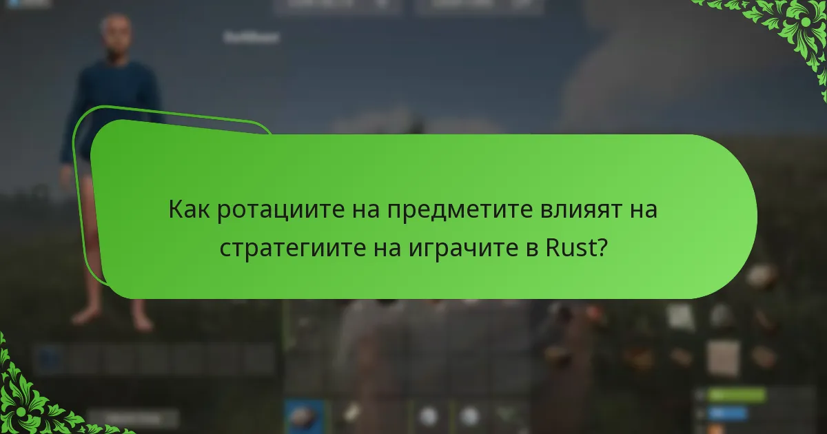 Как ротациите на предметите влияят на стратегиите на играчите в Rust?