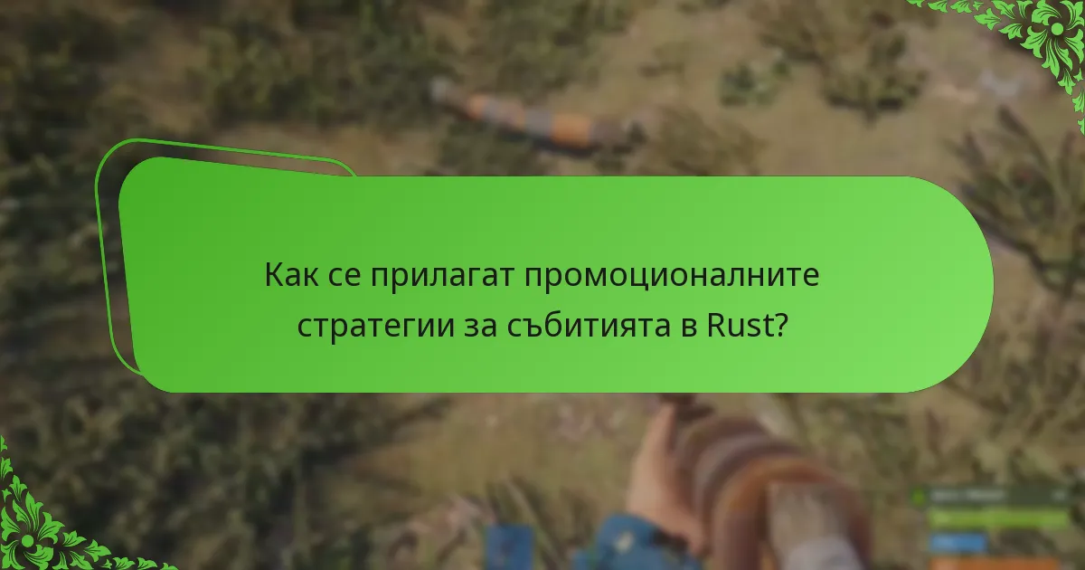 Как се прилагат промоционалните стратегии за събитията в Rust?