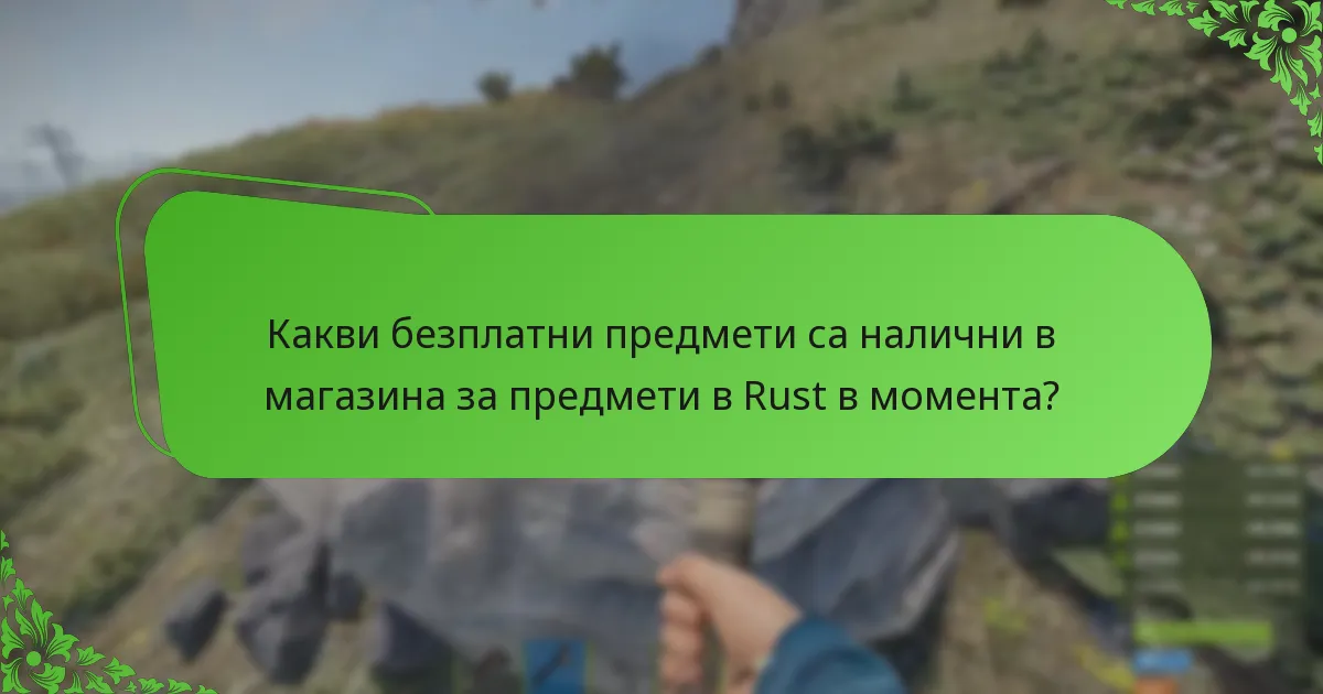 Какви безплатни предмети са налични в магазина за предмети в Rust в момента?