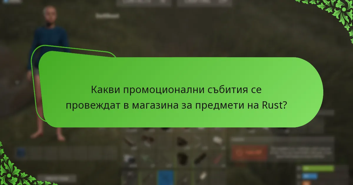 Какви промоционални събития се провеждат в магазина за предмети на Rust?
