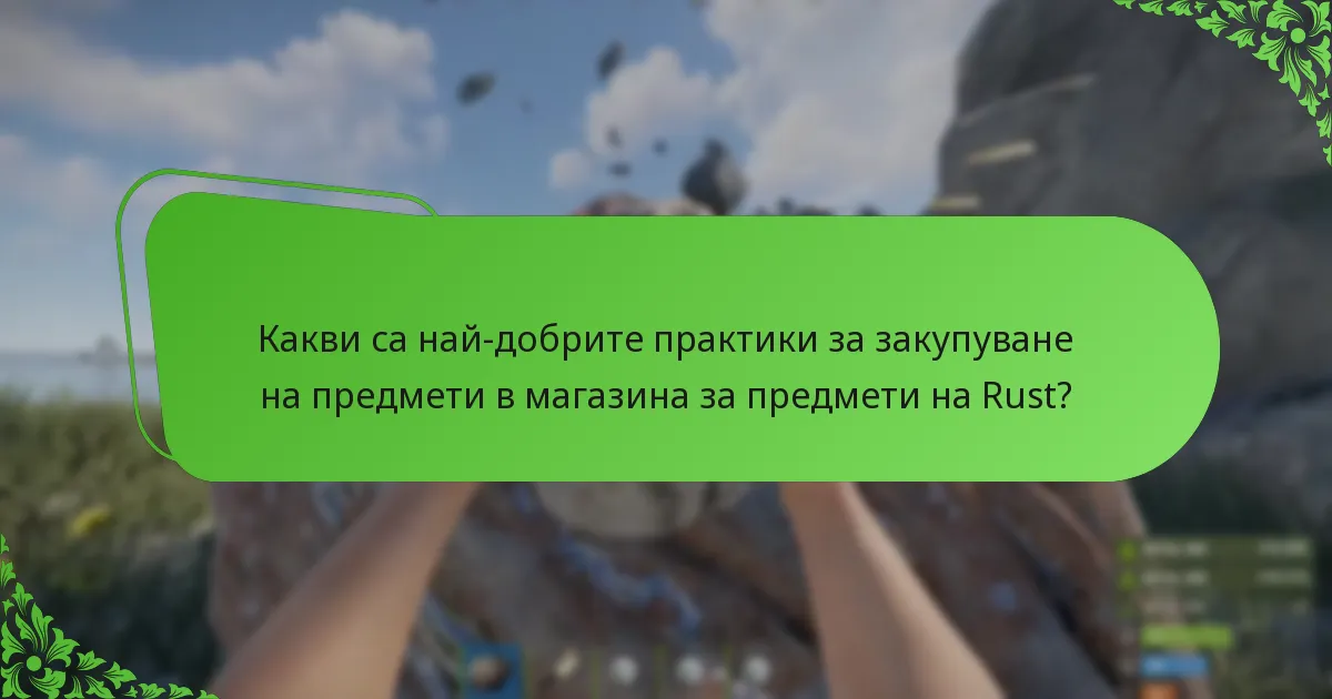 Какви са най-добрите практики за закупуване на предмети в магазина за предмети на Rust?