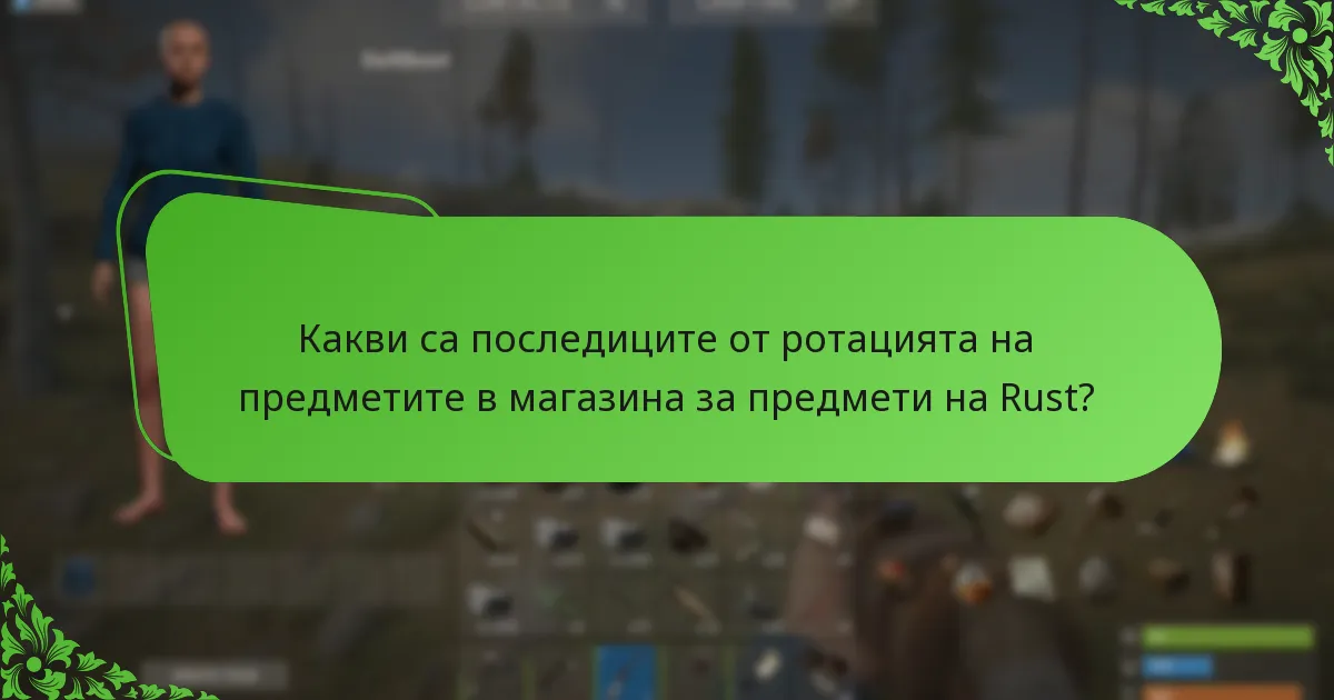 Какви са последиците от ротацията на предметите в магазина за предмети на Rust?