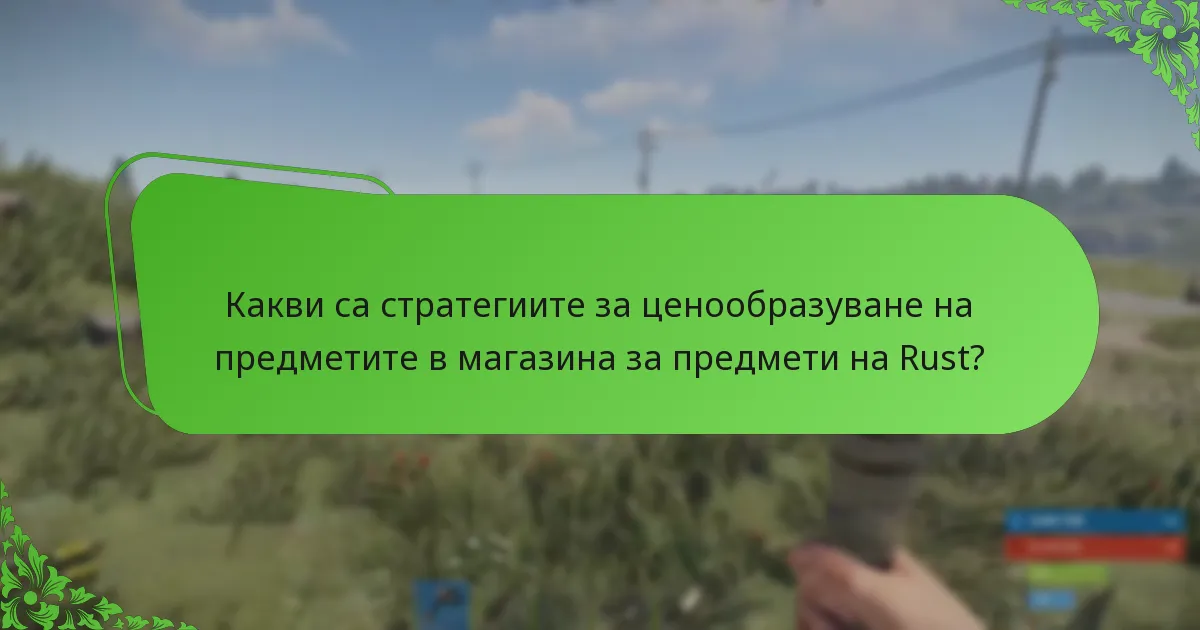 Какви са стратегиите за ценообразуване на предметите в магазина за предмети на Rust?