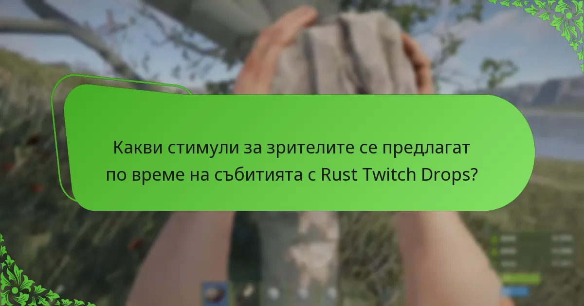Какви стимули за зрителите се предлагат по време на събитията с Rust Twitch Drops?