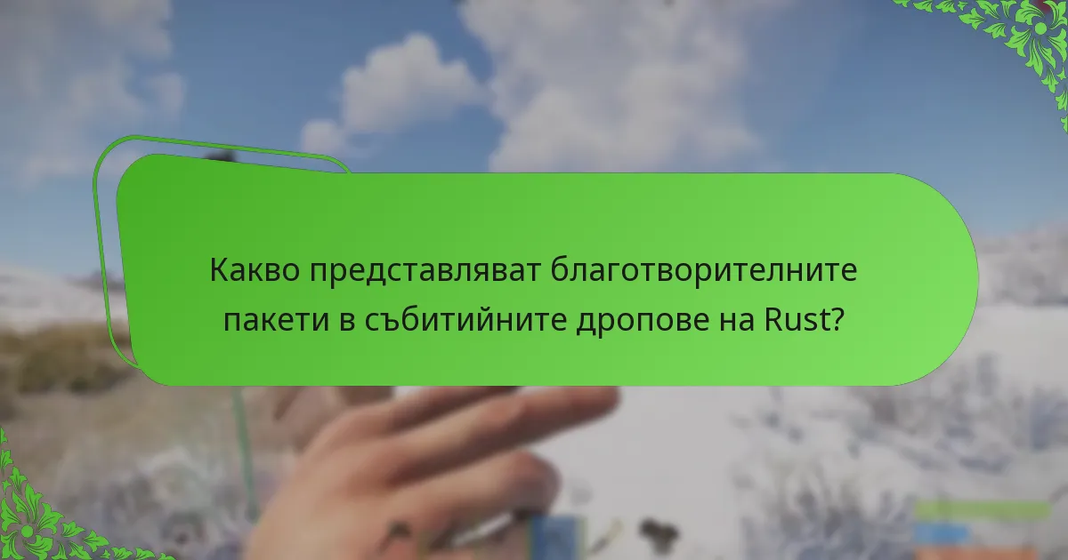 Какво представляват благотворителните пакети в събитийните дропове на Rust?