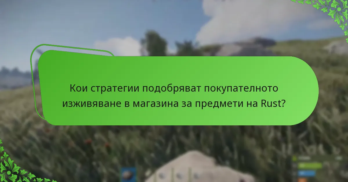 Кои стратегии подобряват покупателното изживяване в магазина за предмети на Rust?