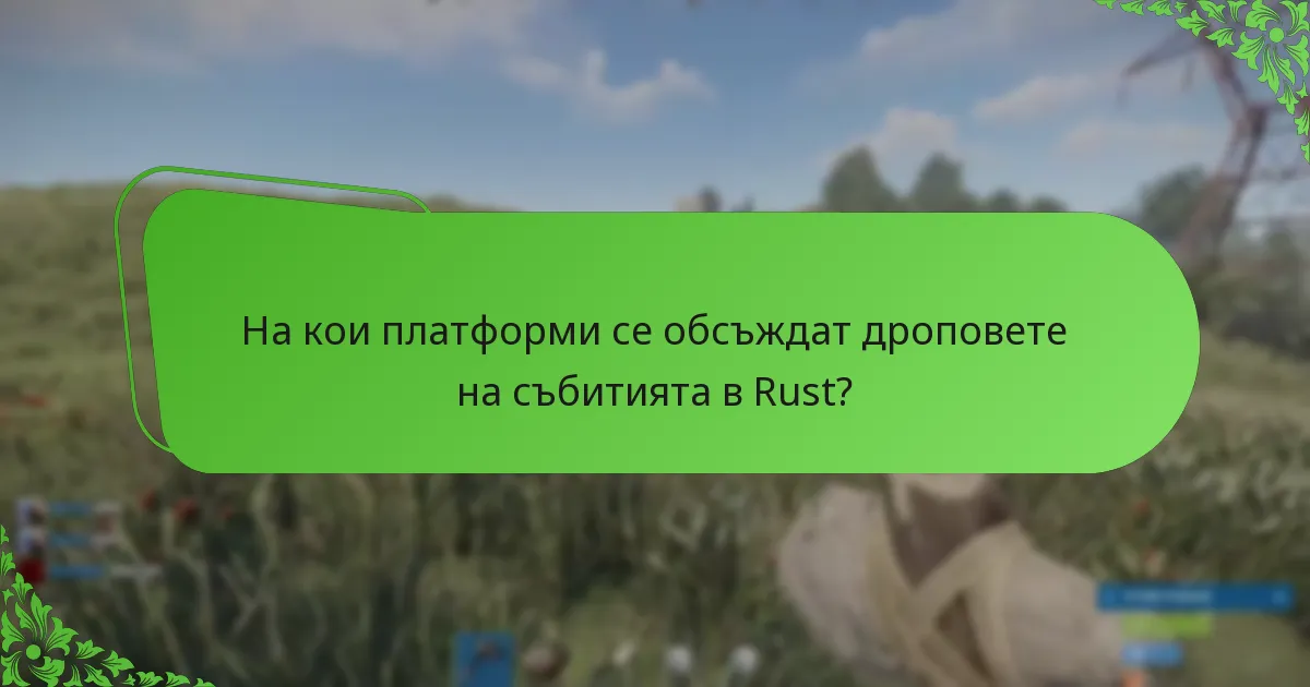 На кои платформи се обсъждат дроповете на събитията в Rust?